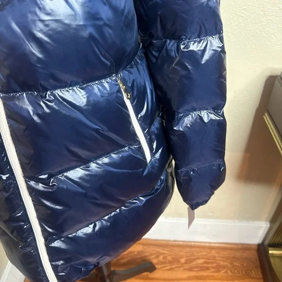 ❤️Kate Spade NWT Glossy Blue Puffer Coat.Size XL.